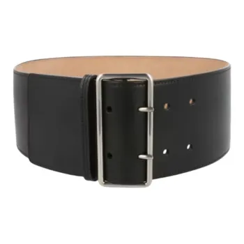 Alexander McQueen Leather Belts Unisex Black 