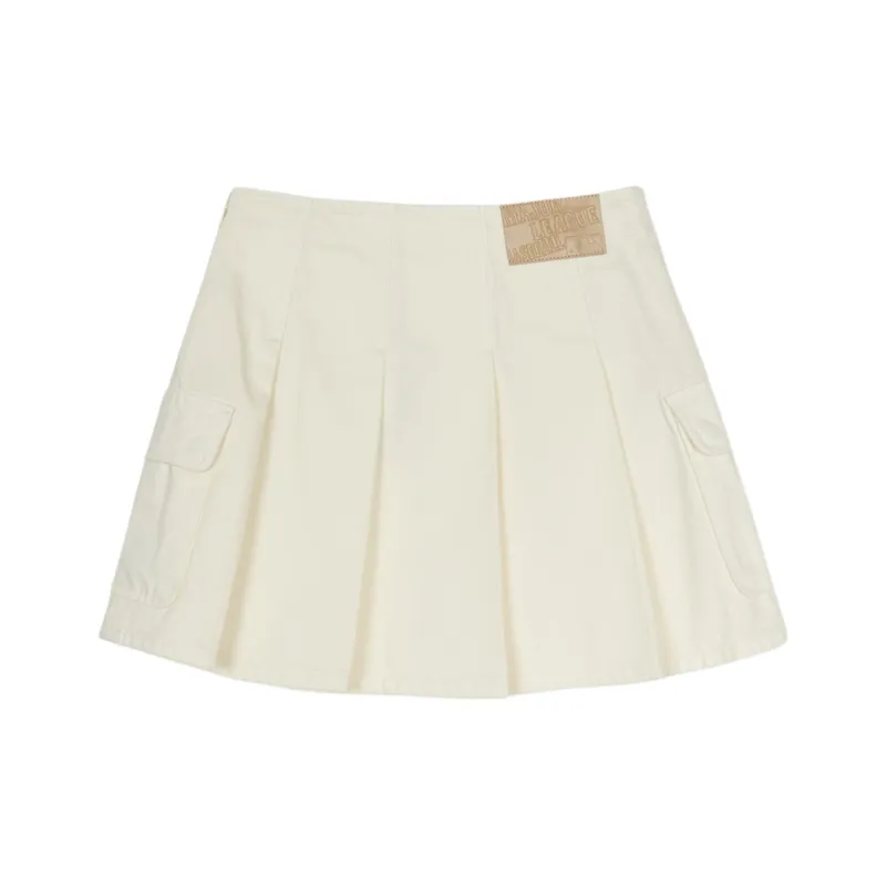 MLB Denim Short Skirts Women's Beige-1