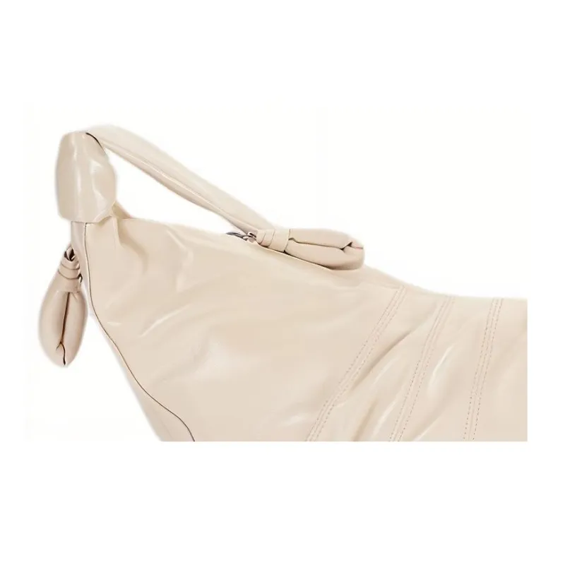 Lemaire Croissant Series Cotton Croissant Bag Shoulder Bag Large Size Women's Plaster-4