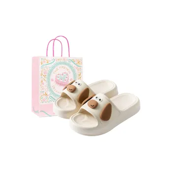 FGHGF Slippers White/Brown/Black