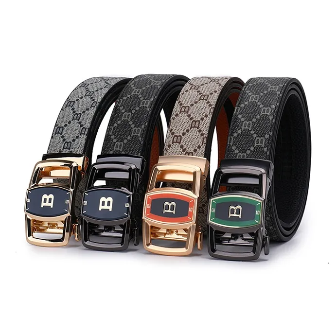 JONNY MOORE Top Grain Cow Leather Belts Unisex 3.5CM-5