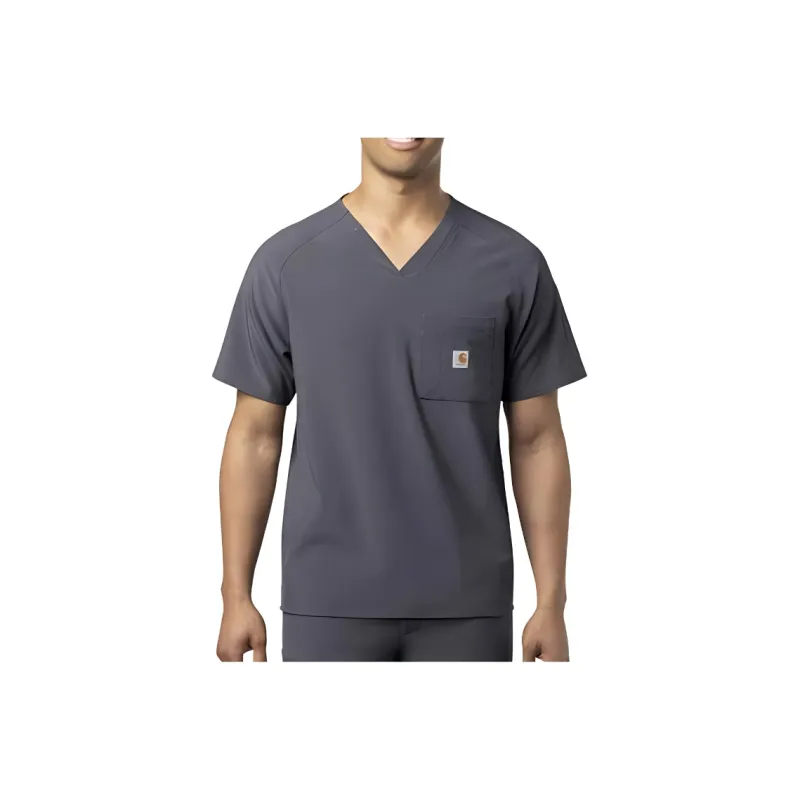 Carhartt C16110 FORCE CROSS-FLEX CHEST POCKET V-NECK SCRUB TOP T-Shirt Regular Men's-4