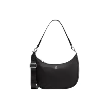Lululemon Fabric Shoulder Bag Crossbody Bag Small Size Women's Black