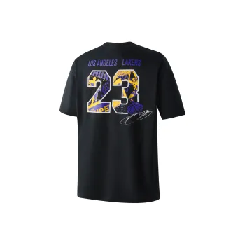 NBA Drop Shoulder Sleeve T Shirt Unisex Black