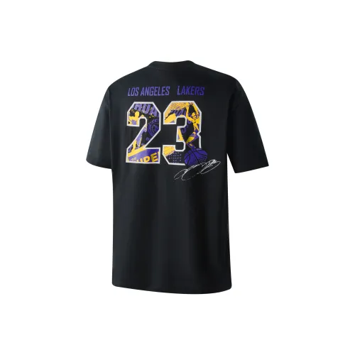 NBA Drop Shoulder Sleeve T Shirt Unisex Black