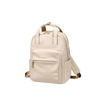 POLO Fabric Backpack Regular Women's Milk Tea Apricot/Classic Black