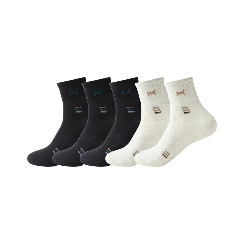 MIIOW Mid Calf Socks Men's 5 Pack-11