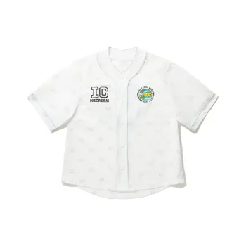LiNing x ICECREAM T Shirt Men's Standard White Arctic Gray