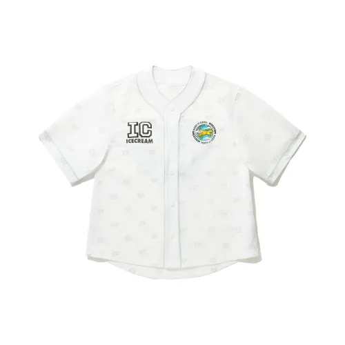 LiNing x ICECREAM T Shirt Men's Standard White Arctic Gray