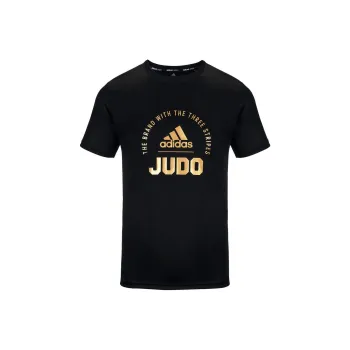Adidas T Shirt Unisex Black Gold