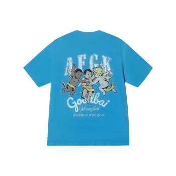 Good Bai X AFGK GOODBAI Co branded Model T Shirts Unisex Blue