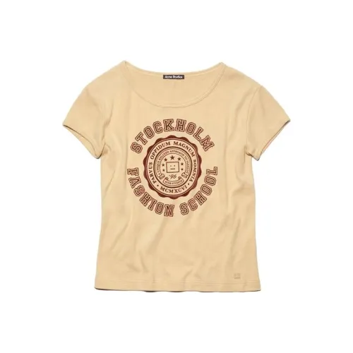 Acne Studios FW23 Regular T Shirt Unisex Cookie Beige
