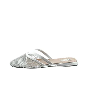 Alaia Wrap toe Slippers Women's Silver