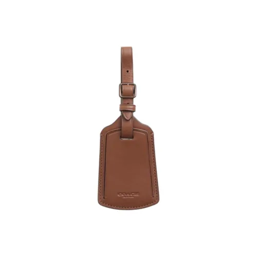 COACH Refined Calfskin Luggage Tag Unisex Brown