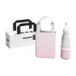 24-Rib Box White Peach Pink ☂ Upgraded Reinforcement+Vinyl Sun Protection