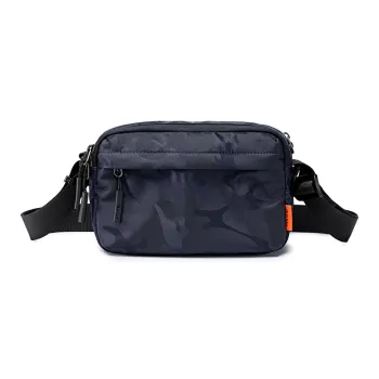 BJIAX Nylon Crossbody Bag Mini Men's Black Camouflage/Blue Camouflage