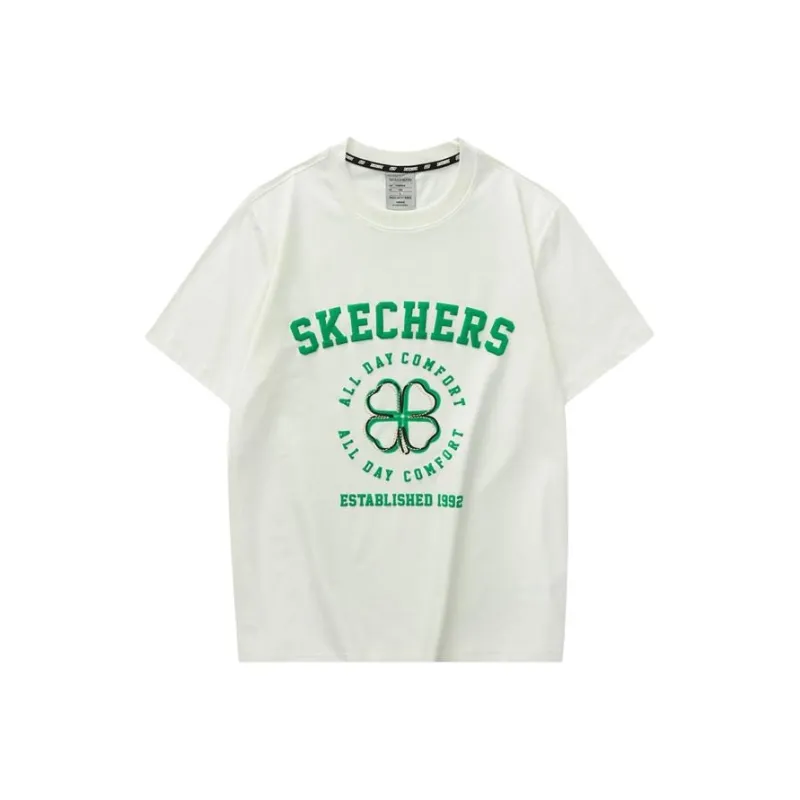 Skechers Colorful T Shirt Men's Marshmallow White-0
