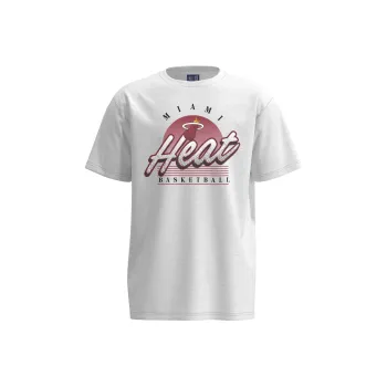NBA Heat Team T Shirts Unisex White