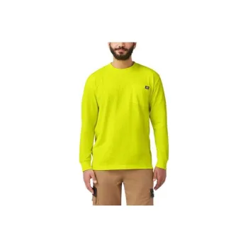 Dickies Heavyweight Neon Long Sleeve Pocket T-Shirt T-Shirt Men's Yellow