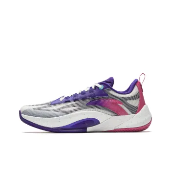 Anta Instant 1 TD Cushioning Wear Resistant Low Top Basketball Shoes Men's White Purple Pink