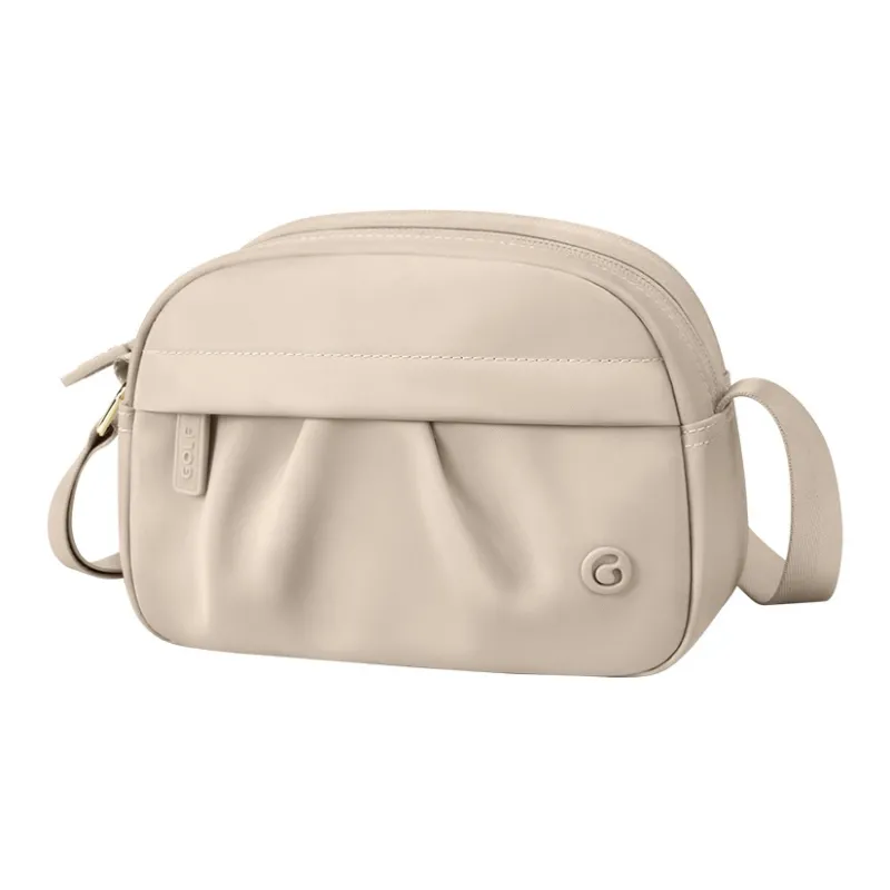 GOLF Fabric Shoulder Bag Crossbody Bag Women's Apricot/Elegant Black-0