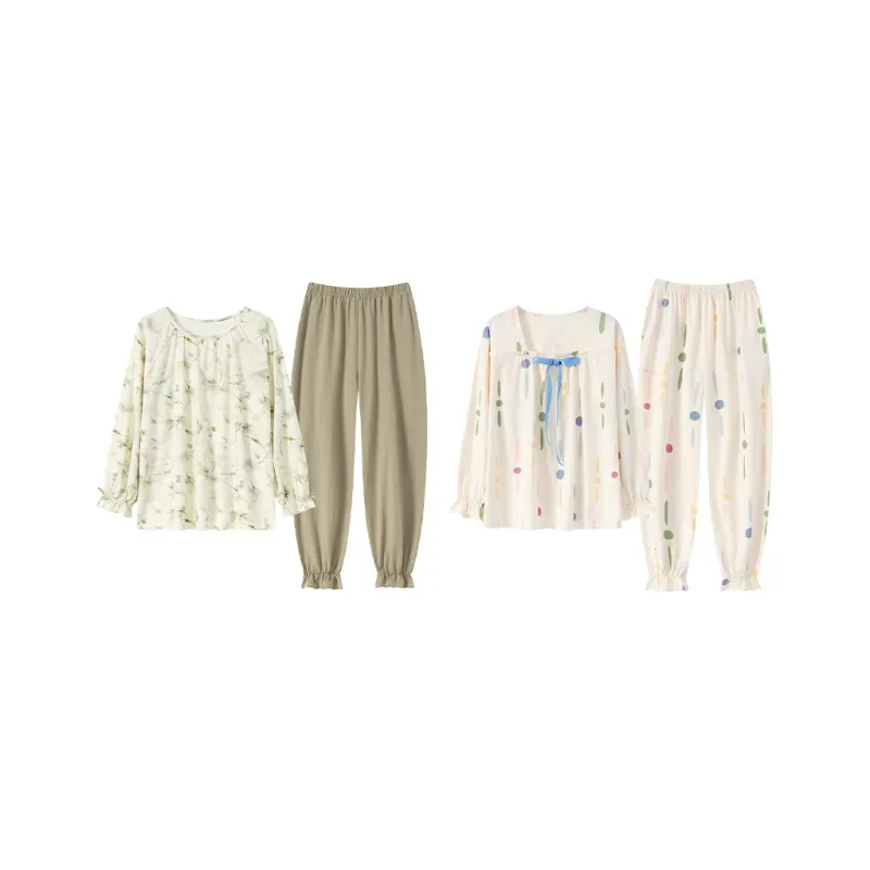 Herbal Primer Pajama Set Women's Combo Set-36