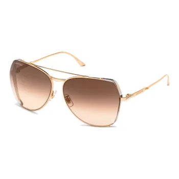 LONGINES Gold Plated Aviator Sunglasses Women's Gold