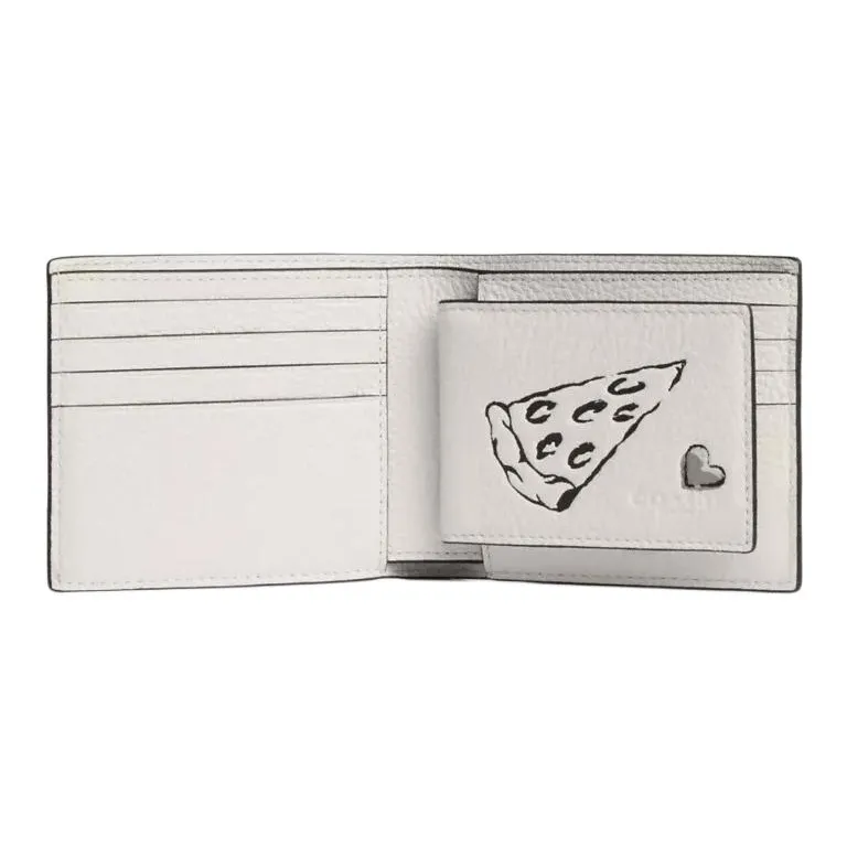 COACH 3 IN 1 Wallet Leather Wallet Mini Men's White-1