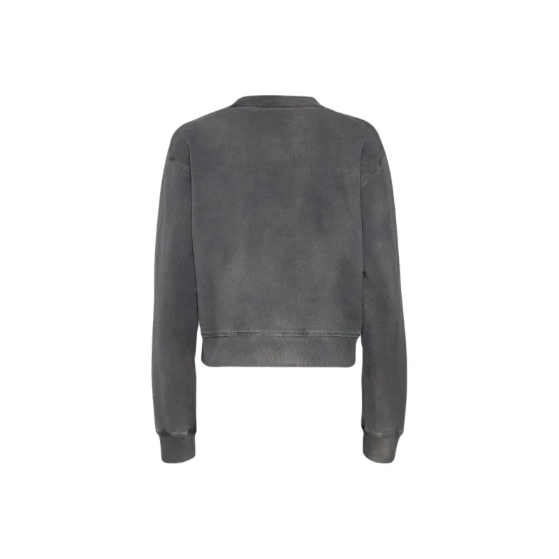 DSQUARED 2 Spray Dyed Round Rib Crewneck Sweatshirt-1