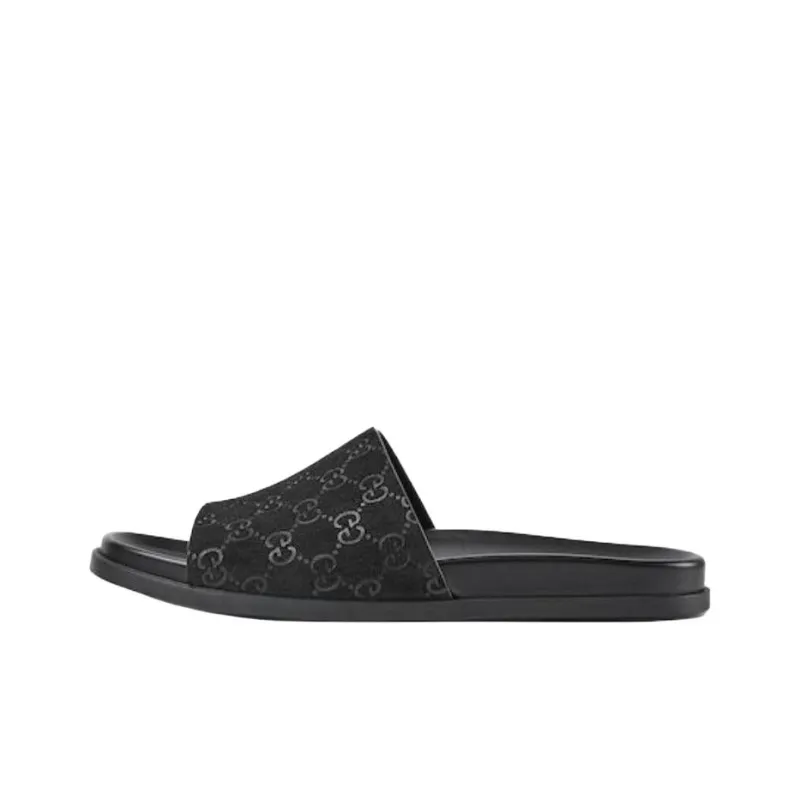 GUCCI Slide Slippers Men's Black-0