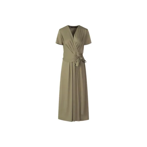 IDPAN Short Sleeved Dresses Women's Army Green