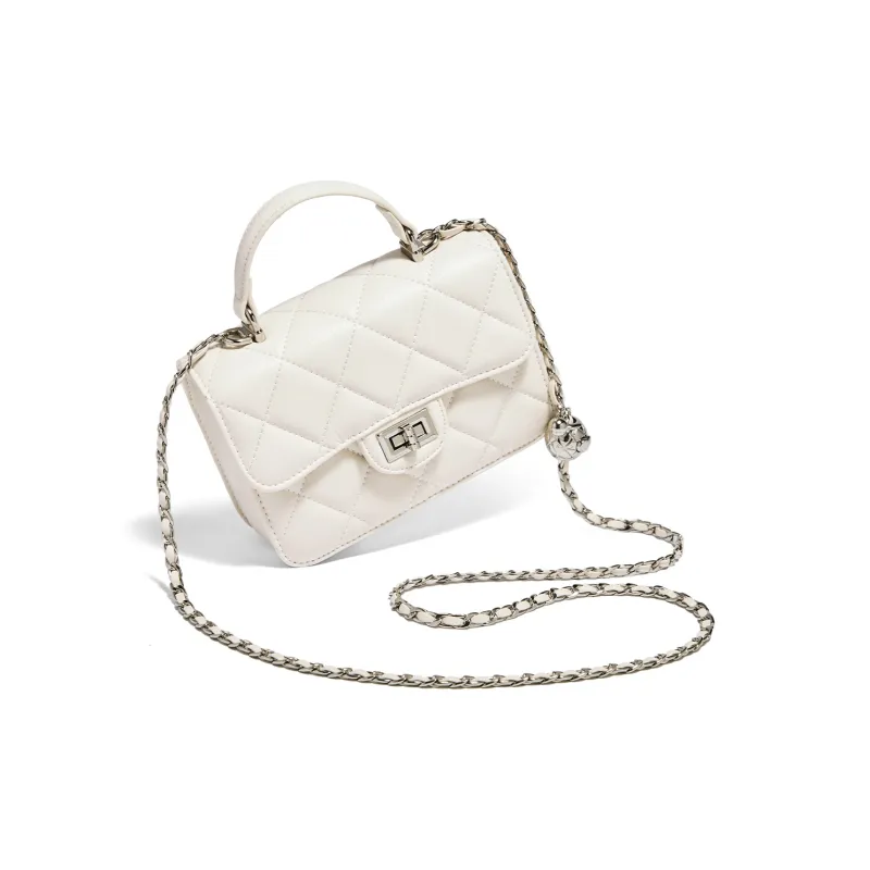 Marino Orlandi Cow Leather Crossbody Handbags Women's White/Black-4