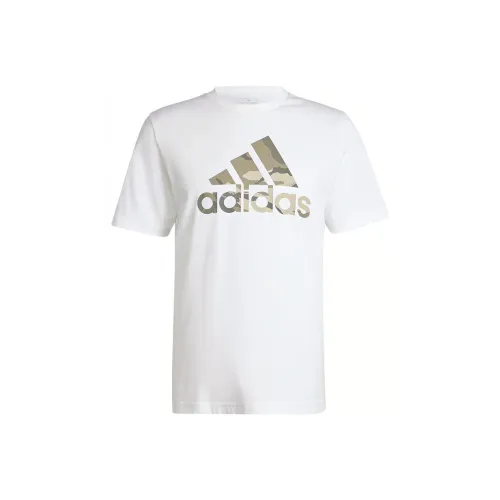 Adidas Camo Badge Of Sport Graphic T Shirt T Shirt Men's White