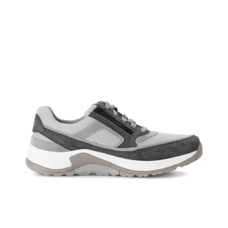 Gabor Rollingsoft Slip Resistant And Breathable Low Top Casual Shoes Men's Gray-1