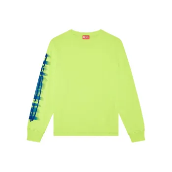 DIESEL Drop Shoulder Sleeve T-Shirt Men's Neon Green