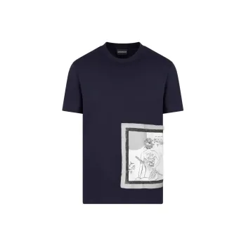EMPORIO ARMANI EA SS24 T Shirt Men's Marine Blue