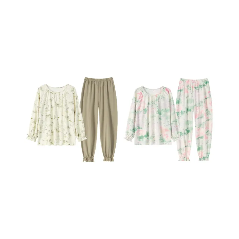 Herbal Primer Pajama Set Women's Combo Set-34