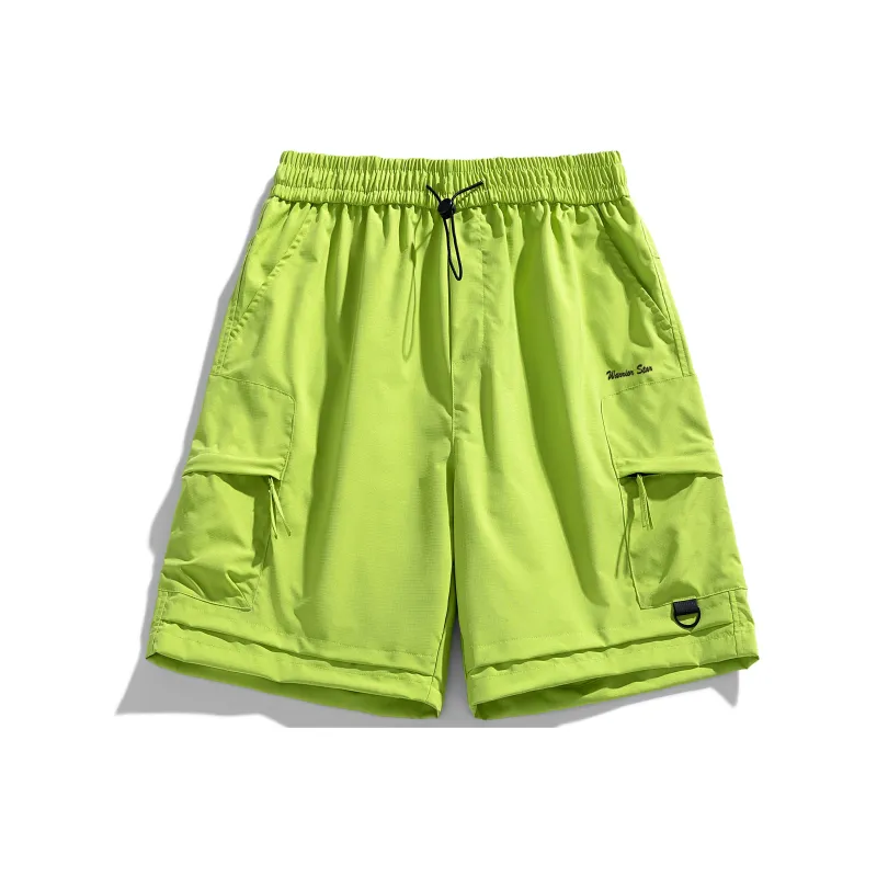 Warrior Huichao Riding The Wind Collection Cargo Shorts Unisex Light Red-11