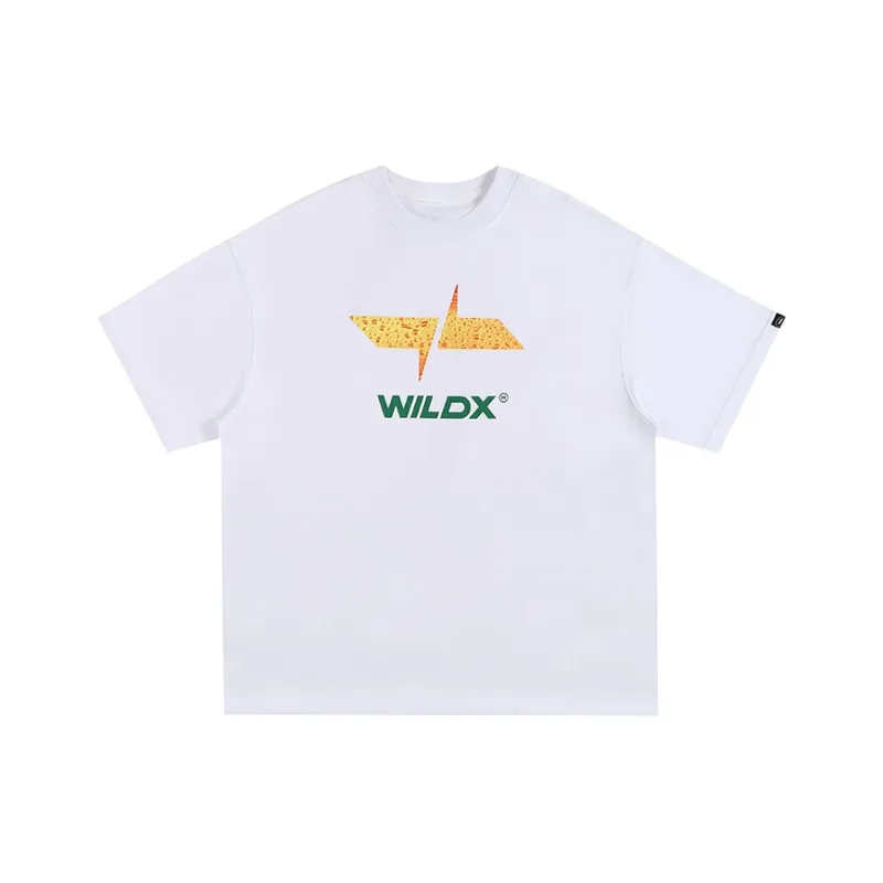 WILDX Summer Basic LOGO Short Sleeved T Shirts Unisex-40