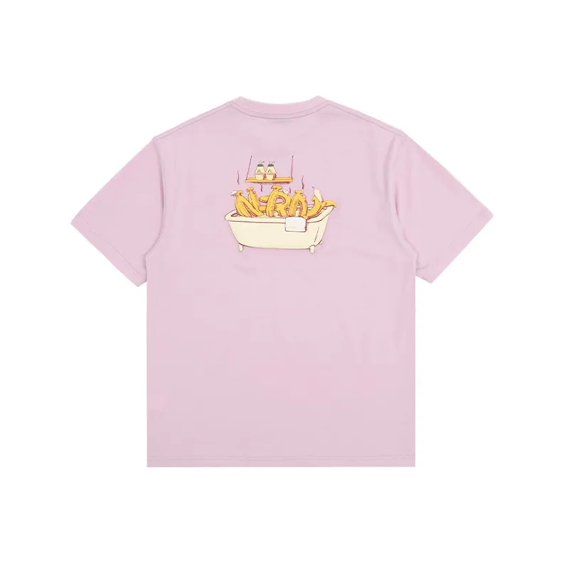 NERDY Short Sleeved T Shirts Unisex Light Purple-0