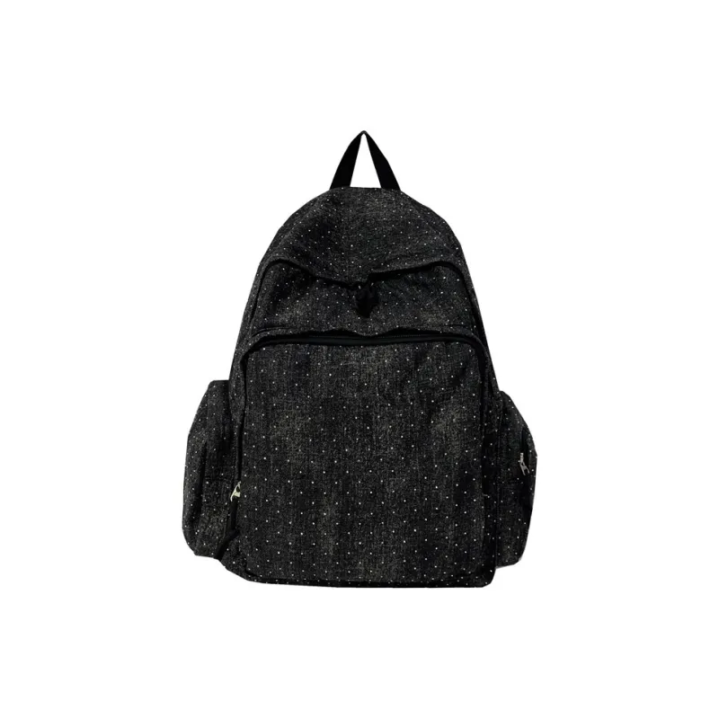 LUVISTRUE Denim Backpacks Regular Women's Blue/Dark Blue/Black-13