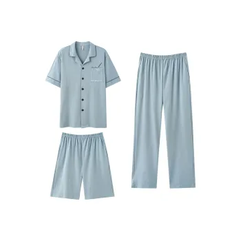 XIAFENYAN Pajama Set Men's Teal
