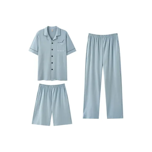 XIAFENYAN Pajama Set Men's Teal