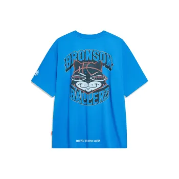 LiNing x MISTER CARTOON Badfive T Shirt Unisex Deep Luminous Blue