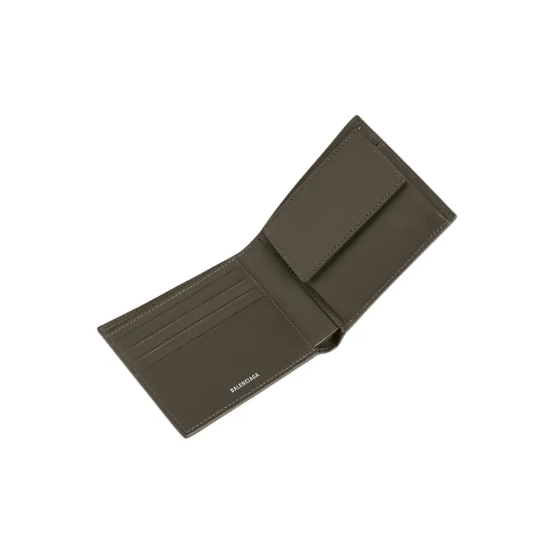 Balenciaga Calfskin Wallet Men's Khaki-2