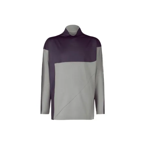 ISSEY MIYAKE Geometry Jersey Stitch 2 T-Shirt Men's Purple