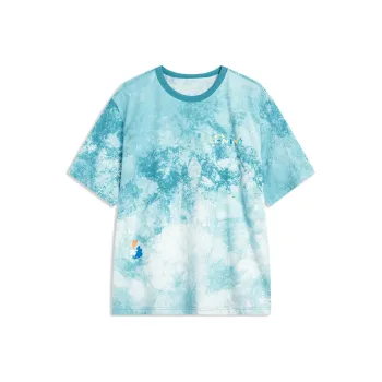 LiNing Sports Trend Series T-Shirt Men's The Law Is Full Of Verdant Green
