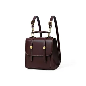 BEERUS PU Backpack Women's Brown/Black/Silver/Pink