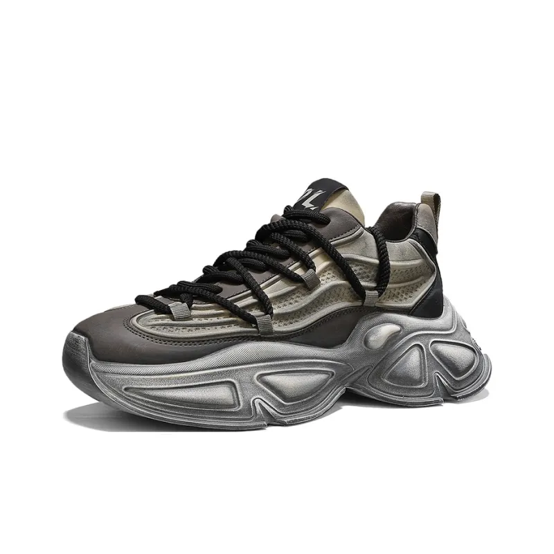 AiJP Anti Slip And Wear Resistant Height Increasing Low Top Chunky Sneakers Men's-16