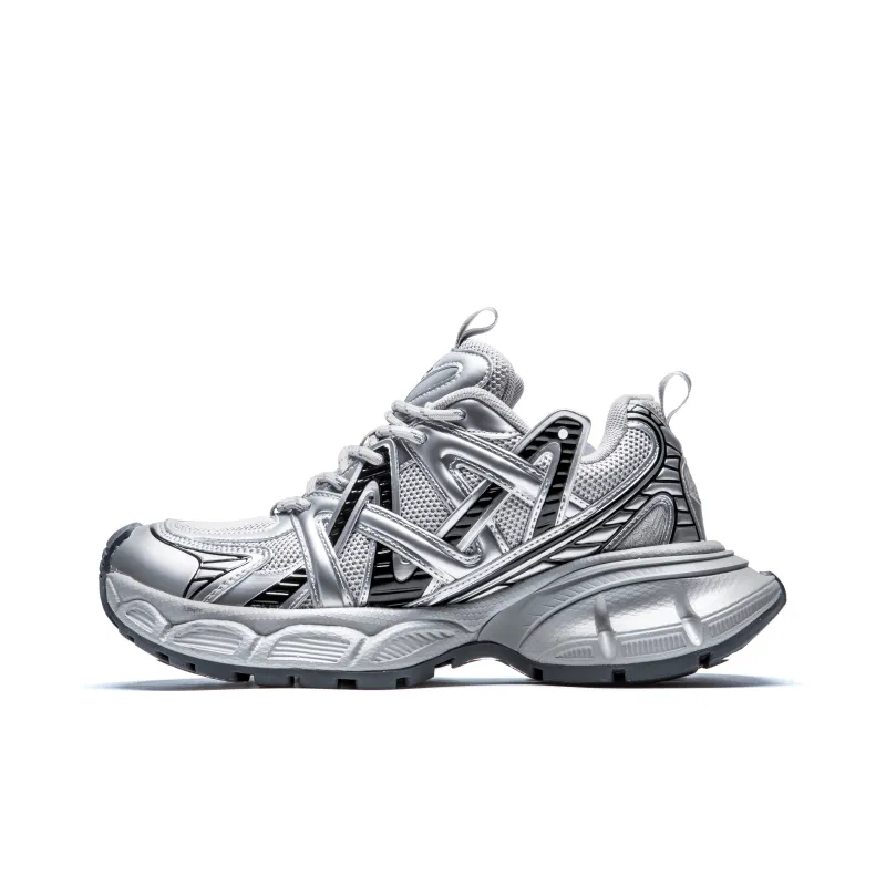 KUX Space Ship Cushioning Anti Slip Wear Resistant Breathable Height Increasing Low Top Chunky Sneakers Unisex-11